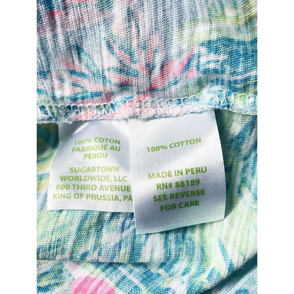 Lilly Pulitzer Women’s XS Pink Elephant Flamingo Alligator Giraffe Safari Top - Picture 8 of 9